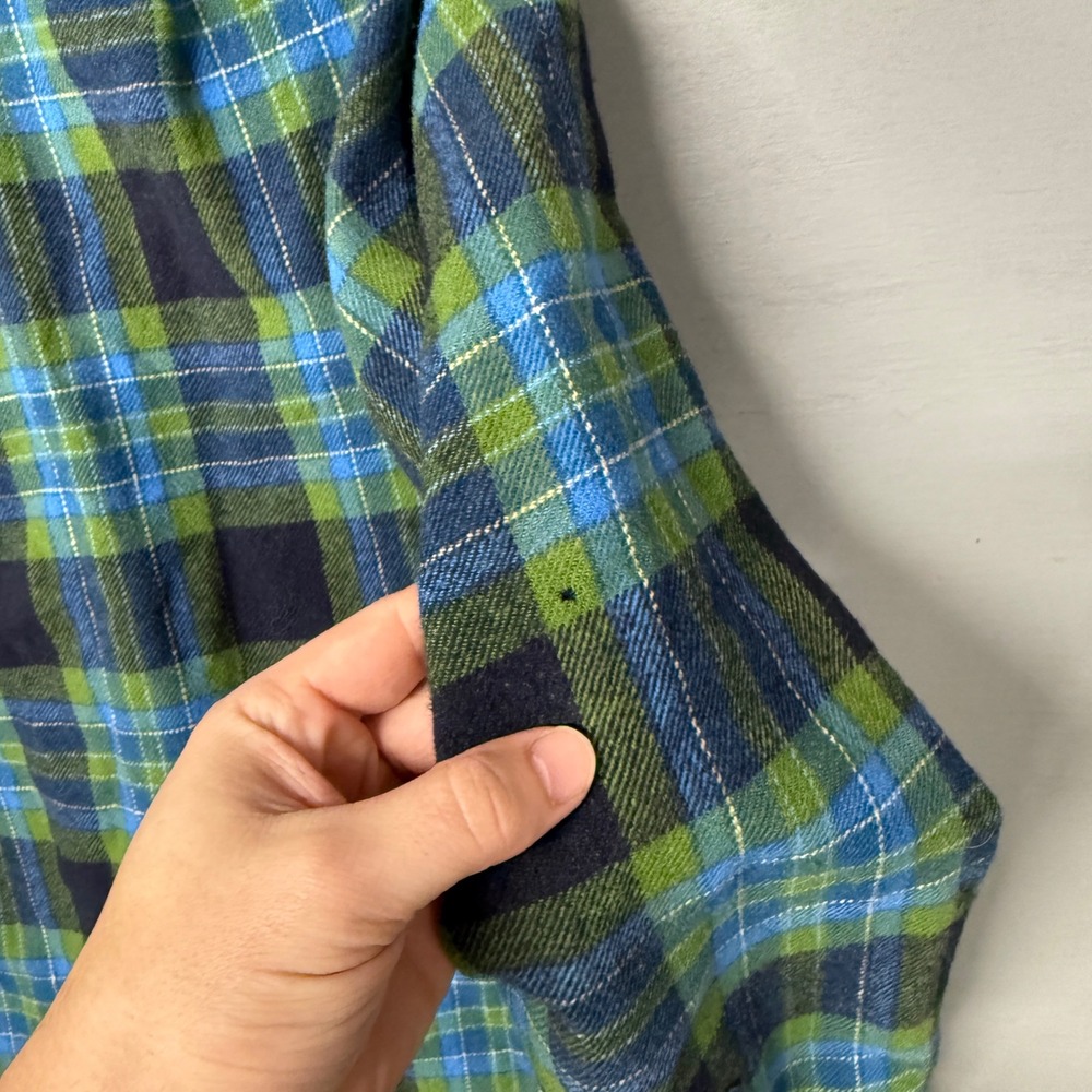 Pendleton Wool Plaid Flannel Loop Collar 60s Shir… - image 7